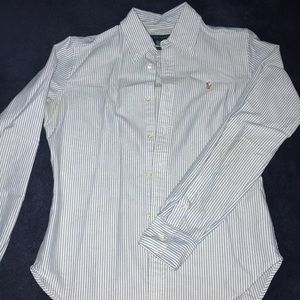 Ralph Lauren slim fit college striped button down